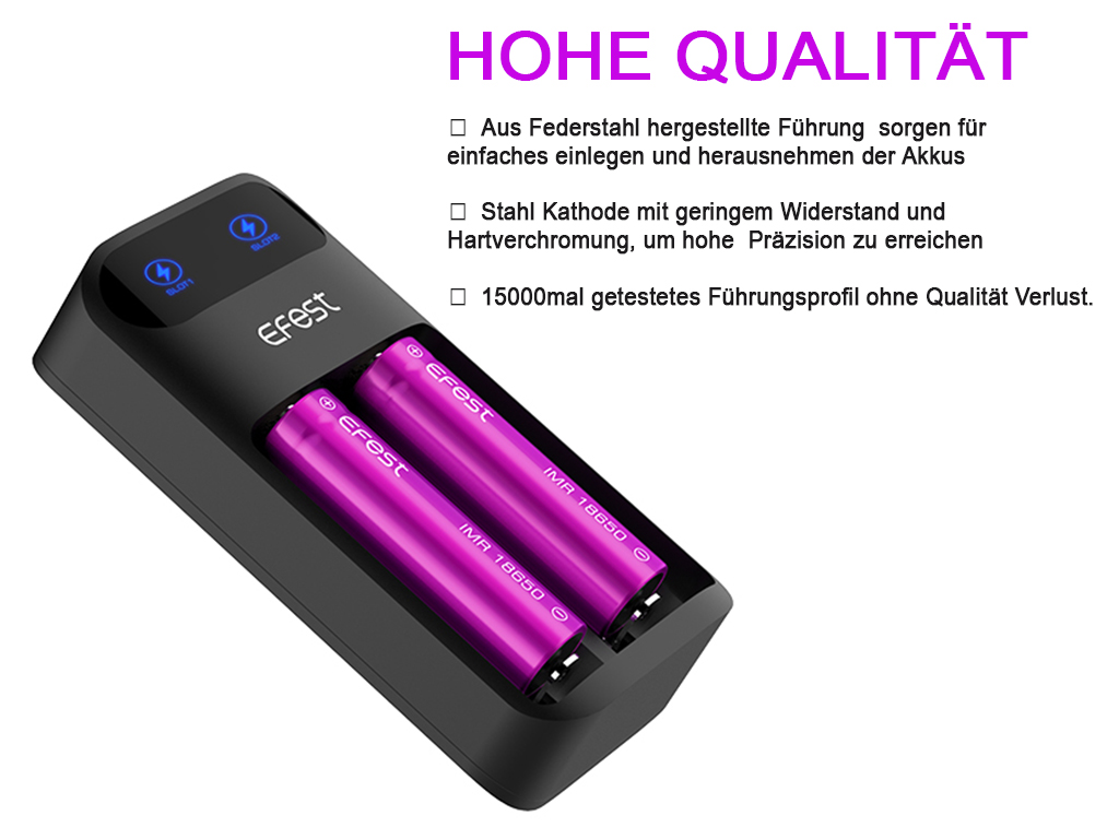 Efest Lush Q2 Akku-Schnellladegerät mit integriertem Netzteil - Image 3