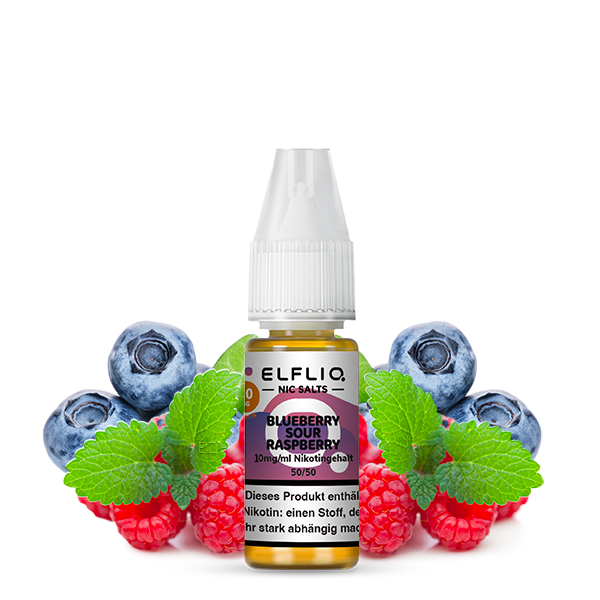 Elfliq - Blueberry Sour Raspberry 10ml NicSalt Liquid - Image 2