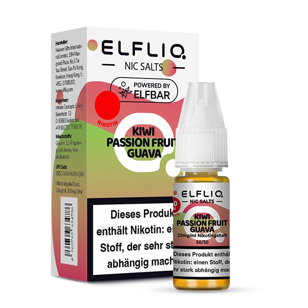 Elfliq - Kiwi Passion Fruit Guava 10ml NicSalt Liquid