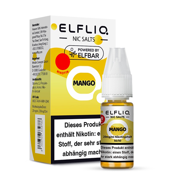Elfliq - Mango 10ml NicSalt Liquid