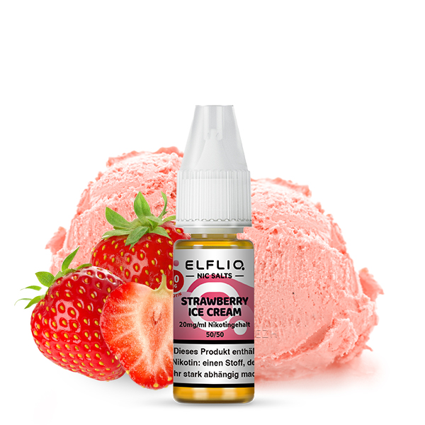 Elfliq - Strawberry Ice Cream 10ml NicSalt Liquid - Image 3