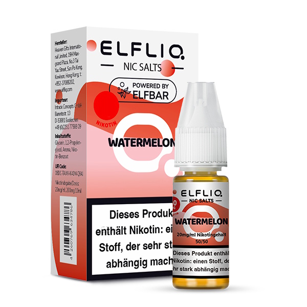 Elfliq - Watermelon 10ml NicSalt Liquid
