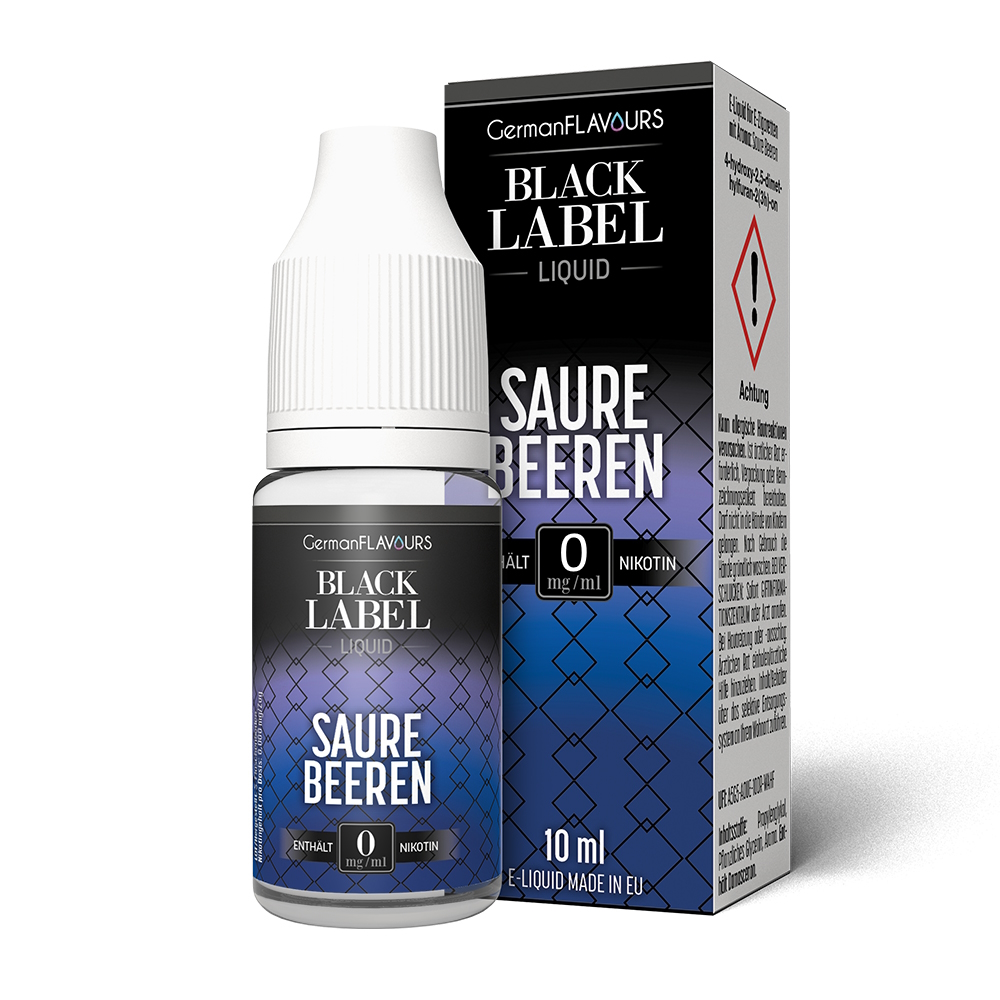 GermanFLAVOURS Black Label - Saure Beeren 10ml Liquid