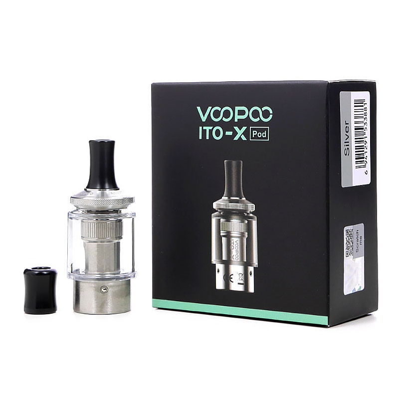 VooPoo ITO-X Pod Tank Verdampfer – Ohne Coil (Silber)