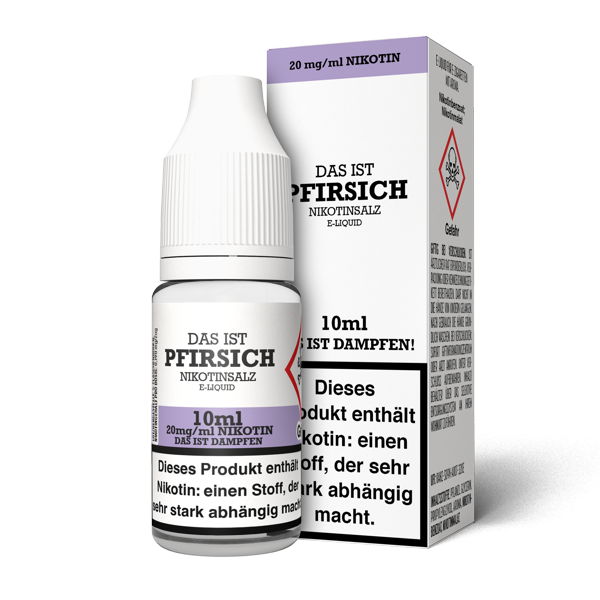 Das ist Dampfen - Pfirsich 10ml NicSalt Liquid - Image 3