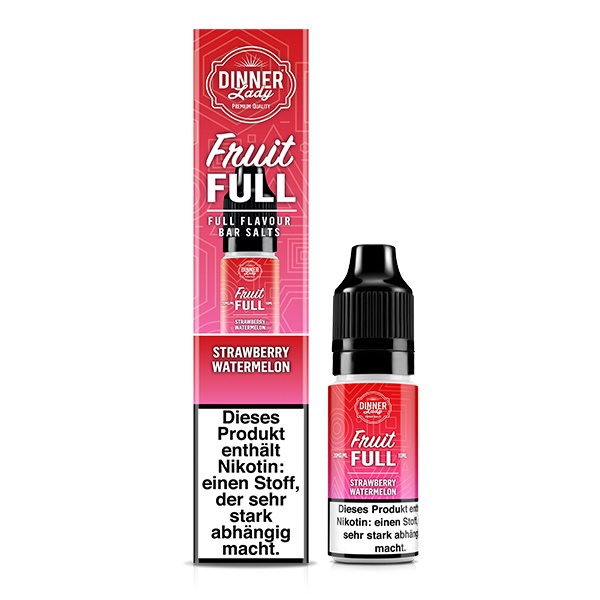 Dinner Lady Fruit Full - Strawberry Watermelon 10ml NicSalt Liquid