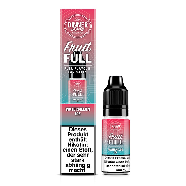Dinner Lady Fruit Full - Watermelon Ice 10ml NicSalt Liquid