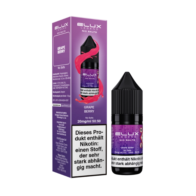 ELUX - Grape Berry 10ml NicSalt Liquid