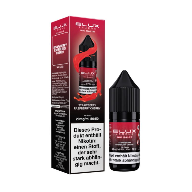 ELUX - Strawberry Raspberry Cherry 10ml NicSalt Liquid