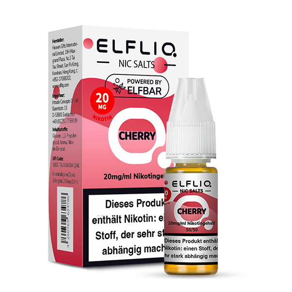 Elfliq - Cherry 10ml NicSalt Liquid