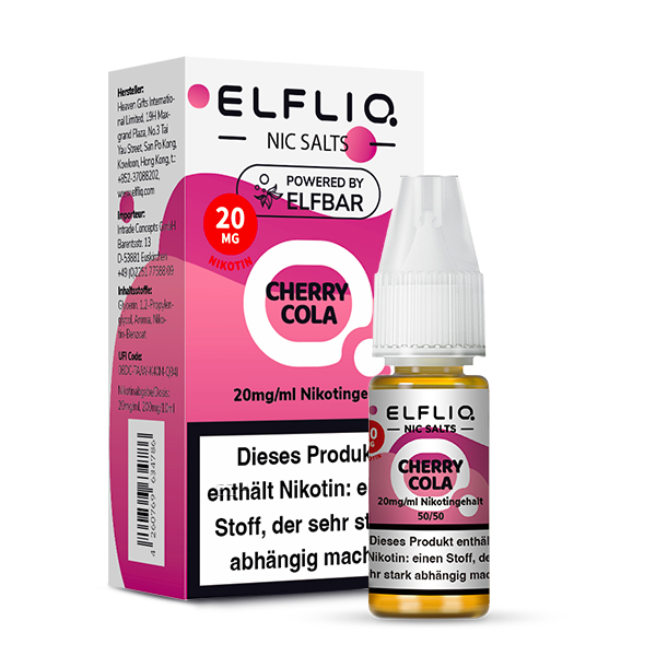 Elfliq - Cherry Cola 10ml NicSalt Liquid