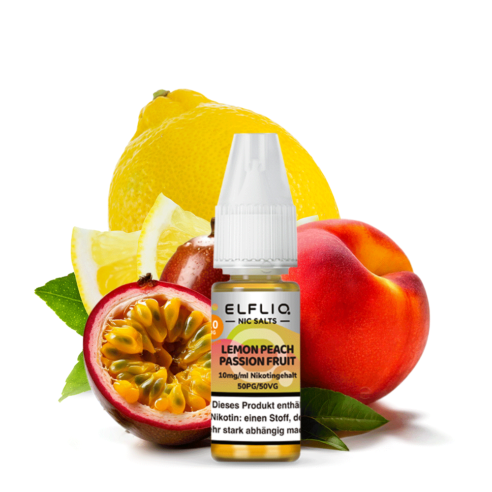 Elfliq - Lemon Peach Passion Fruit 10ml NicSalt Liquid - Image 2
