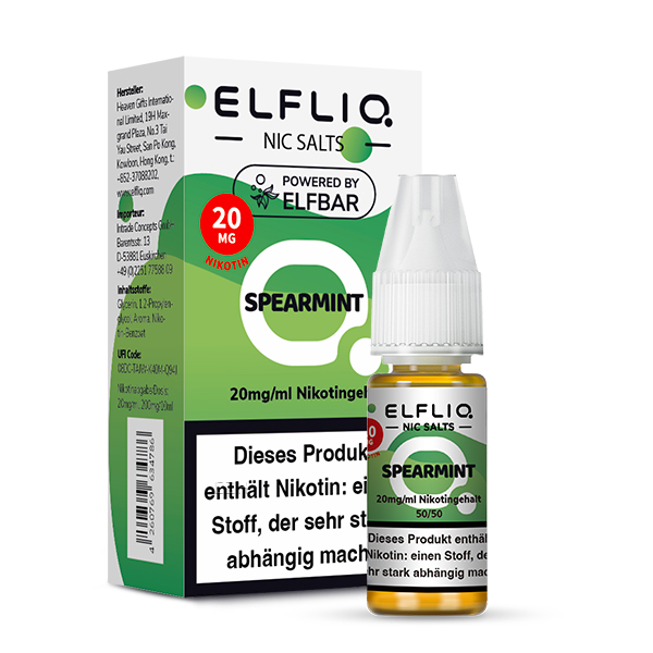 Elfliq - Spearmint 10ml NicSalt Liquid