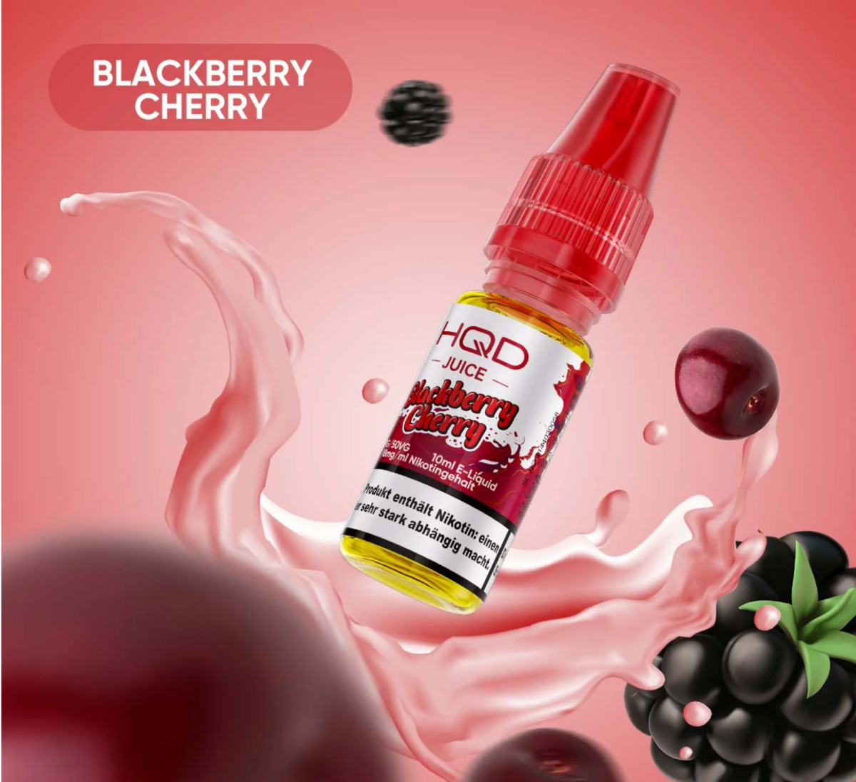HQD Juice - Blackberry Cherry 10ml 18mg NicSalt Liquid