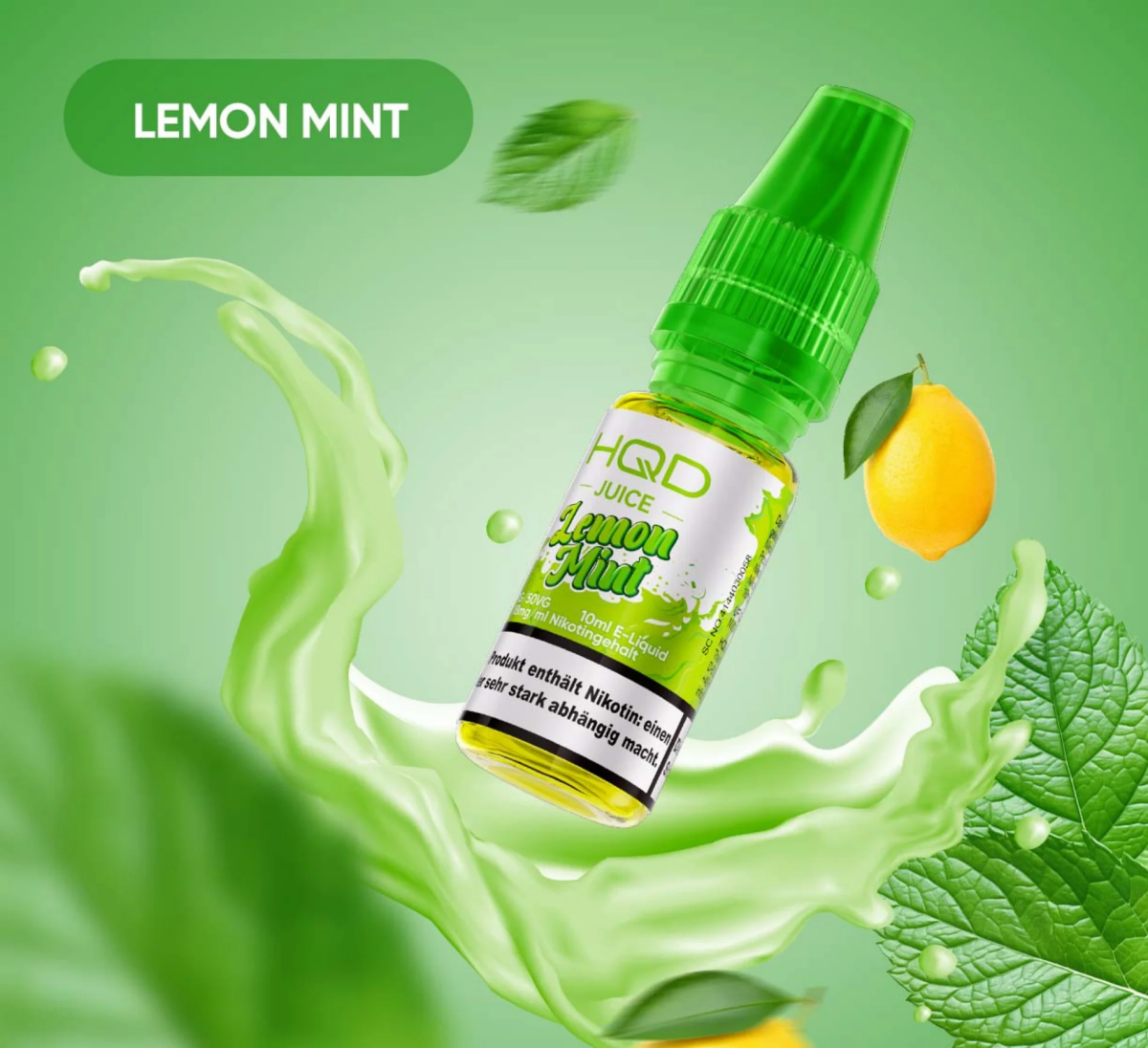 HQD Juice - Lemon Mint 10ml 18mg NicSalt Liquid