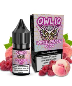 OWLIQ - White Peach Razz 10ml NicSalt Liquid