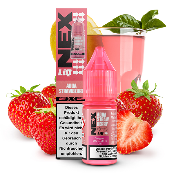 Pod Salt - NexLiq - Aqua Strawberry 10ml NicSalt Liquid