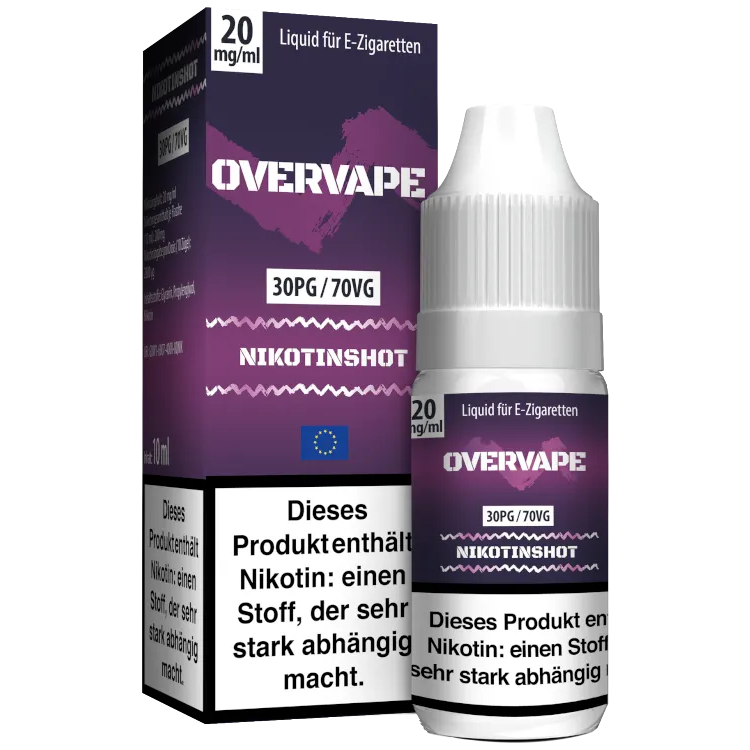 Overvape - 10ml Nikotin Shot 70/30 20mg