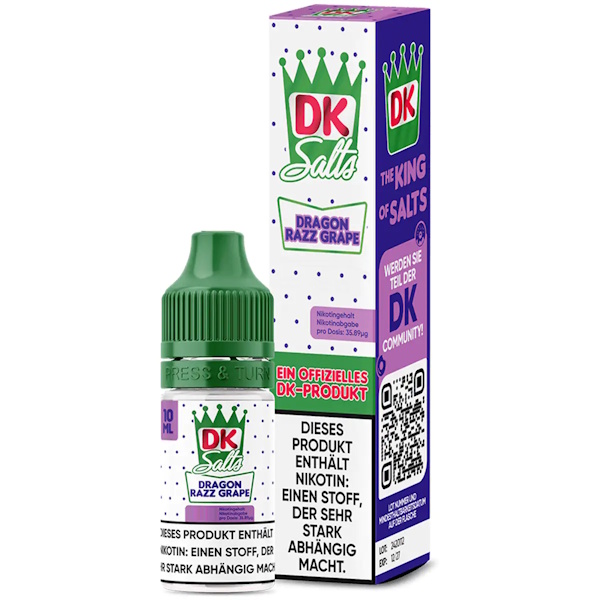 DK Salts - Dragon Razz Grape 10ml NicSalt Liquid